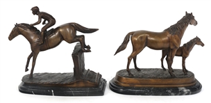 DELAWARE PARK BRONZE HORSE STATUES
