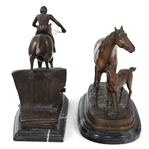 DELAWARE PARK BRONZE HORSE STATUES