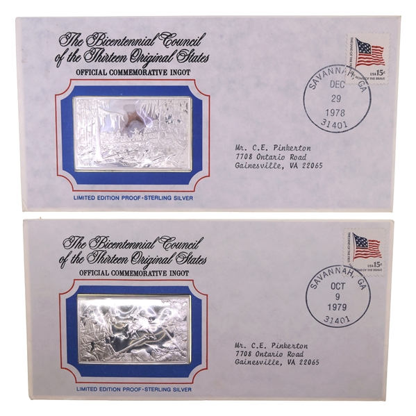 BICENTENNIAL COUNCIL COMMEM. STERLING SILVER INGOTS