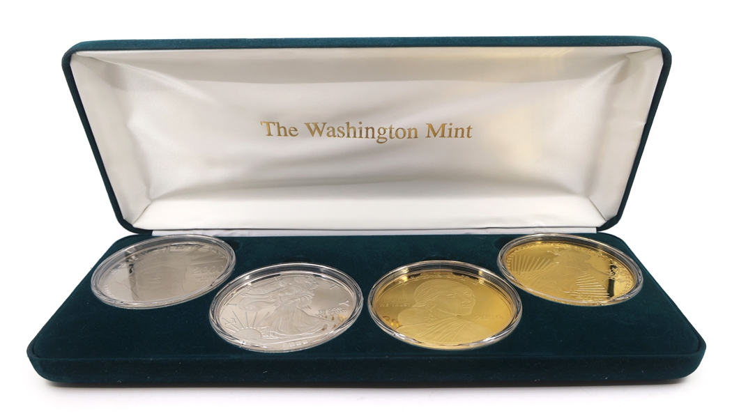 2000 US GIANT QUARTER-POUND GOLDEN PROOF ROUNDS