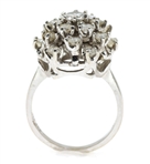 14K WHITE GOLD 2.42 CTW DIAMOND COCKTAIL RING 