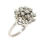 14K WHITE GOLD 2.42 CTW DIAMOND COCKTAIL RING 