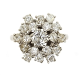 14K WHITE GOLD 2.42 CTW DIAMOND COCKTAIL RING 