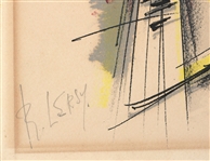 ROGER LERSY LITHOGRAPH ON PAPER SIGNED