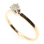 14K YELLOW GOLD 0.21 CT ROUND DIAMOND SOLITAIRE RING