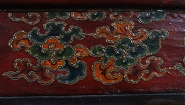 EARLY 20TH C. WOODEN TIBETAN BUDDHIST SHRINE CABINET 