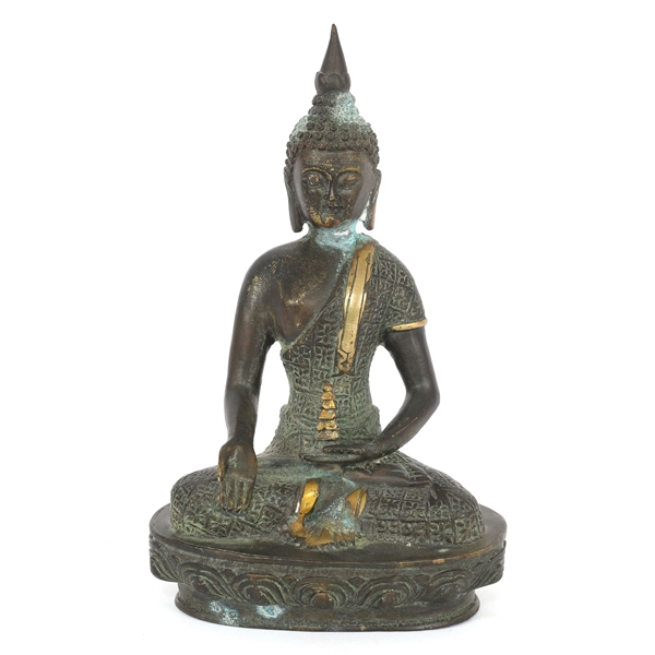 TIBETAN BRONZE BUDDHA MEDICINE MASTER STATUE