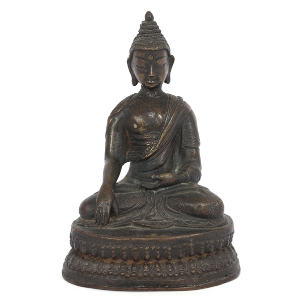 TIBETAN BRONZE BUDDHA SHAKYAMUNI STATUE