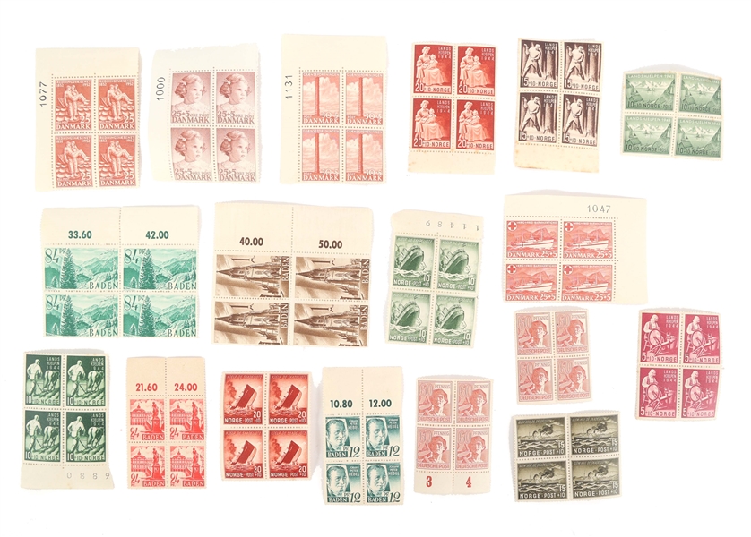 20TH C. EUROPEAN STAMPS