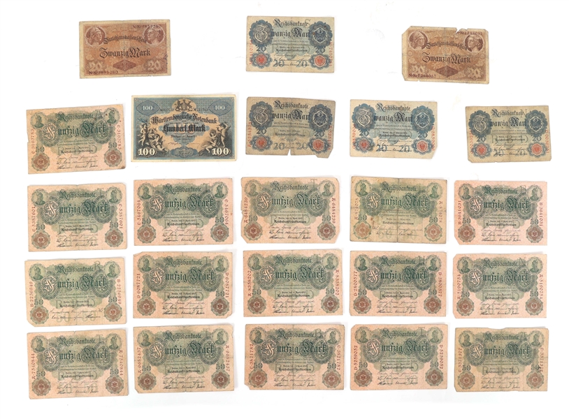 EARLY 20TH C. GERMAN BANKNOTES