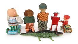 20TH C. LITHO WIND UP TIN TOYS
