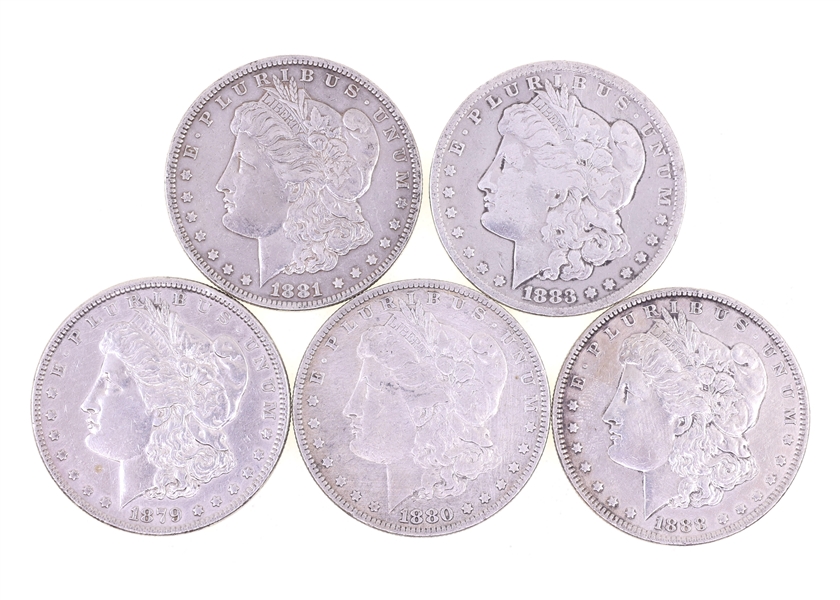 1879-1888 US MORGAN SILVER DOLLARS