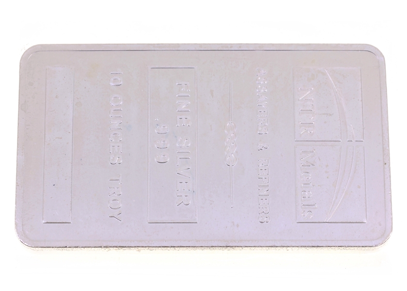 .999 FINE SILVER 10 OZT NTR METALS BULLION BAR