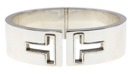 TIFFANY & CO. STERLING SILVER CUFF T CUT-OUT BRACELET