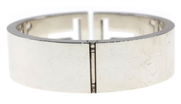 TIFFANY & CO. STERLING SILVER CUFF T CUT-OUT BRACELET