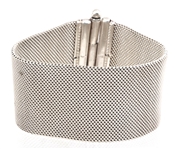 STERLING SILVER INDIAN RAJASTHAN WOVEN MESH BRACELET