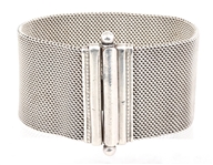 STERLING SILVER INDIAN RAJASTHAN WOVEN MESH BRACELET