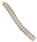 STERLING SILVER OPEN HALF-CRESCENT LINK BRACELET 