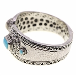 STERLING SILVER SARDA TURQUOISE CUFF BRACELET