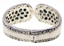 STERLING SILVER SARDA TURQUOISE CUFF BRACELET