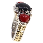 WOMEN'S STERLING SILVER ONYX FASHION RING