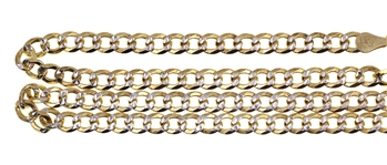 MEN'S STERLING SILVER VERMEIL CHAIN NECKLACE