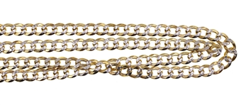 MEN'S STERLING SILVER VERMEIL CHAIN NECKLACE