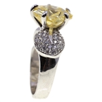 WOMEN'S STERLING SILVER CUBIC ZIRCONIA FASHION RING