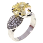 WOMENS STERLING SILVER CUBIC ZIRCONIA FASHION RING