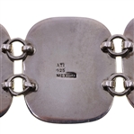 STERLING SILVER MAHOGANY OBSIDIAN TOGGLE BRACELET