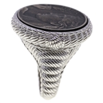 STERLING SILVER JUDITH RIPKA VERONA COIN RING 