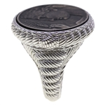 STERLING SILVER JUDITH RIPKA VERONA COIN RING 