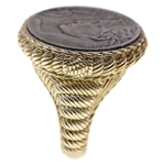 STERLING SILVER VERMEIL JUDITH RIPKA VERONA COIN RING