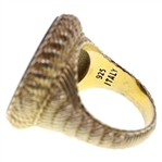 STERLING SILVER VERMEIL JUDITH RIPKA VERONA COIN RING