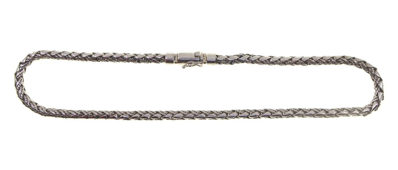 STERLING SILVER BYZANTINE LINK CHAIN NECKLACE