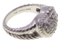 STERLING SILVER JUDITH RIPKA CZ HEART FASHION RING
