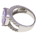 STERLING TOURMALINE & CUBIC ZIRCONIA FASHION RING
