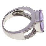 STERLING TOURMALINE & CUBIC ZIRCONIA FASHION RING