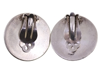 STERLING SILVER TURQUOISE CLIP-ON EARRINGS