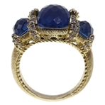 STERLING VERMEIL JUDITH RIPKA CUBIC ZIRCONIA RING