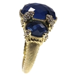 STERLING VERMEIL JUDITH RIPKA CUBIC ZIRCONIA RING