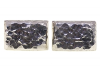 STERLING SILVER HAMMER-FINISH LEVER-BACK POST EARRINGS