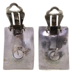 STERLING SILVER HAMMER-FINISH LEVER-BACK POST EARRINGS