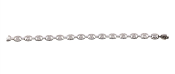 STERLING SILVER MARINER LINK MICRO-PAVE CZ BRACELET