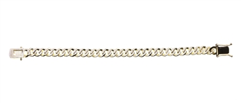 STERLING SILVER VERMEIL MICRO-PAVE CUBAN LINK BRACELET