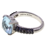 STERLING SILVER JUDITH RIPKA TOPAZ & TANZANITE RING 