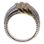 TWO-TONED STERLING JUDITH RIPKA CUBIC ZIRCONIA RING