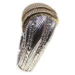 TWO-TONED STERLING JUDITH RIPKA CUBIC ZIRCONIA RING