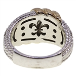 TWO-TONED STERLING JUDITH RIPKA CUBIC ZIRCONIA RING
