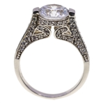 STERLING SILVER DANIEL K. MICRO-PAVE CZ ENGAGEMENT RING